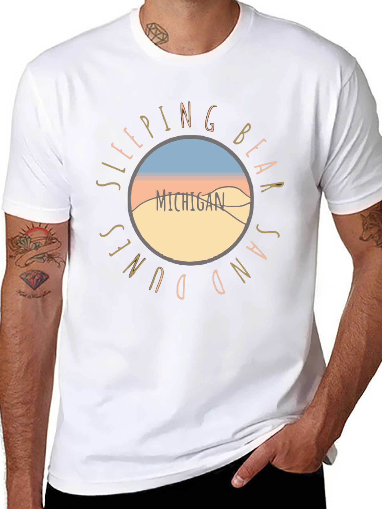 Sleeping Bear Dunes Michigan Graphic T-Shirt