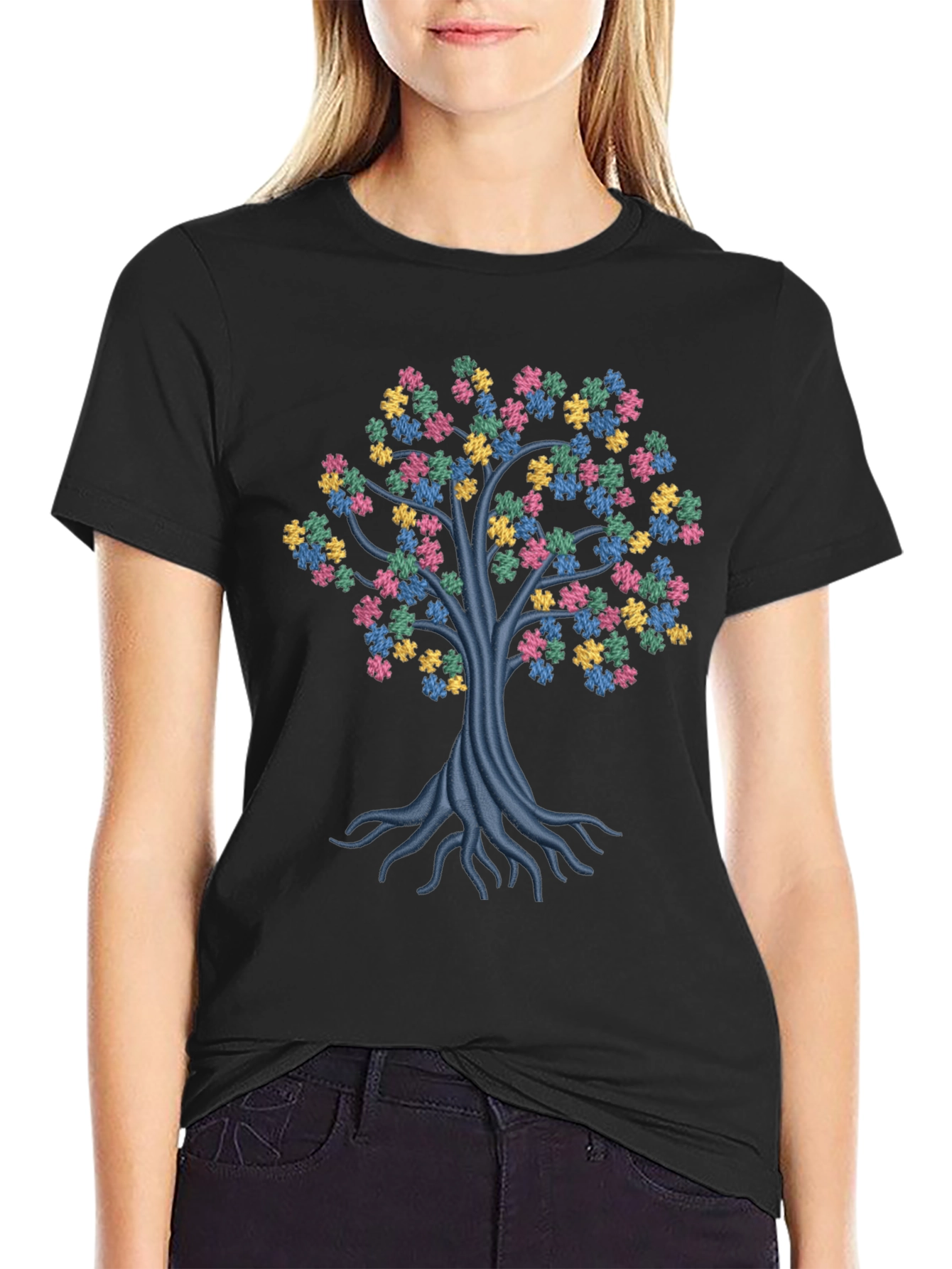 Autism Awareness Puzzle Tree T-Shirt