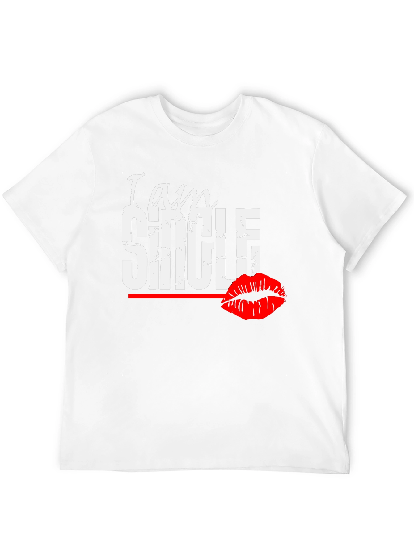 I am Single Kiss Black T-Shirt