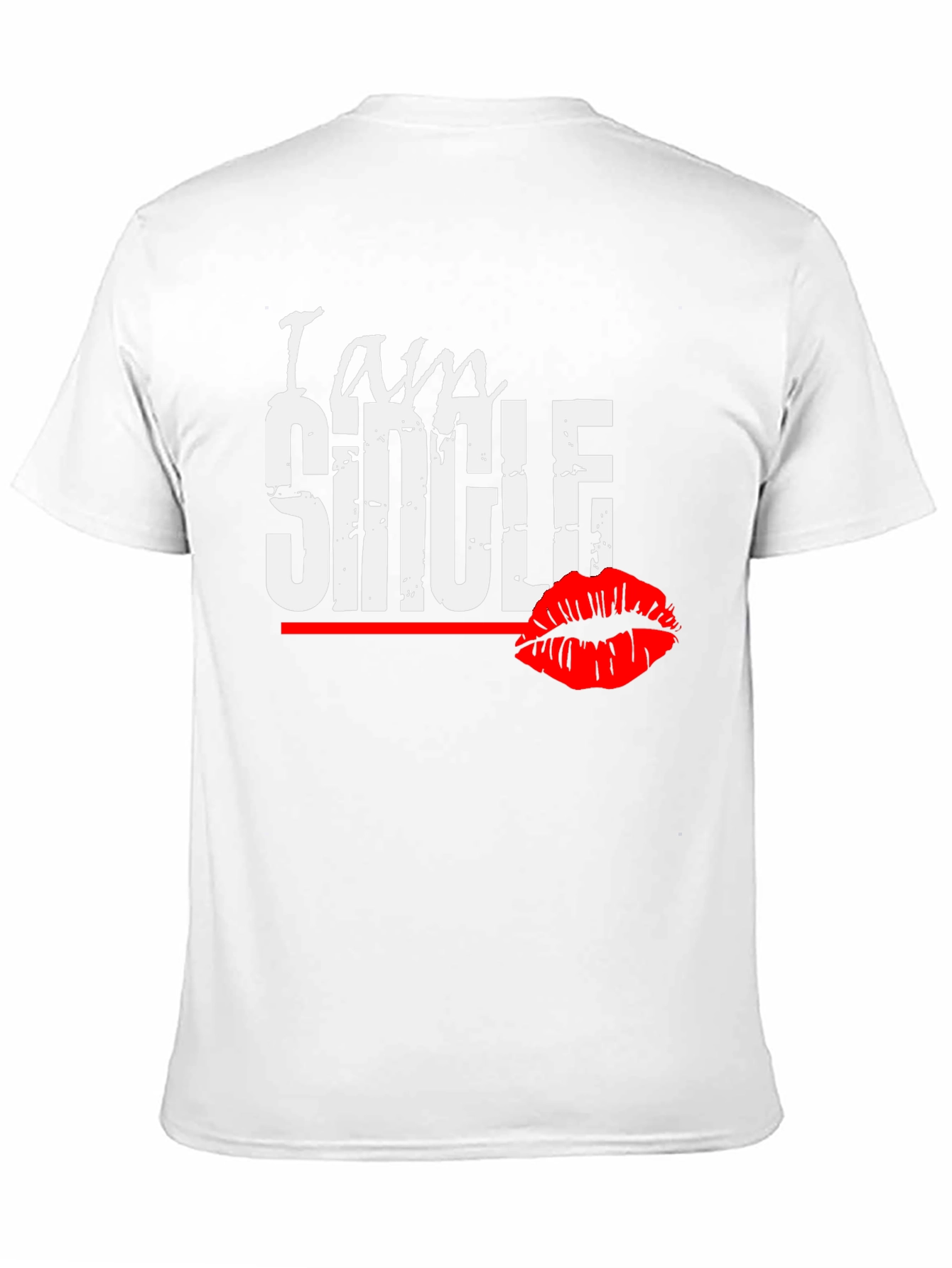 I am Single Kiss Black T-Shirt