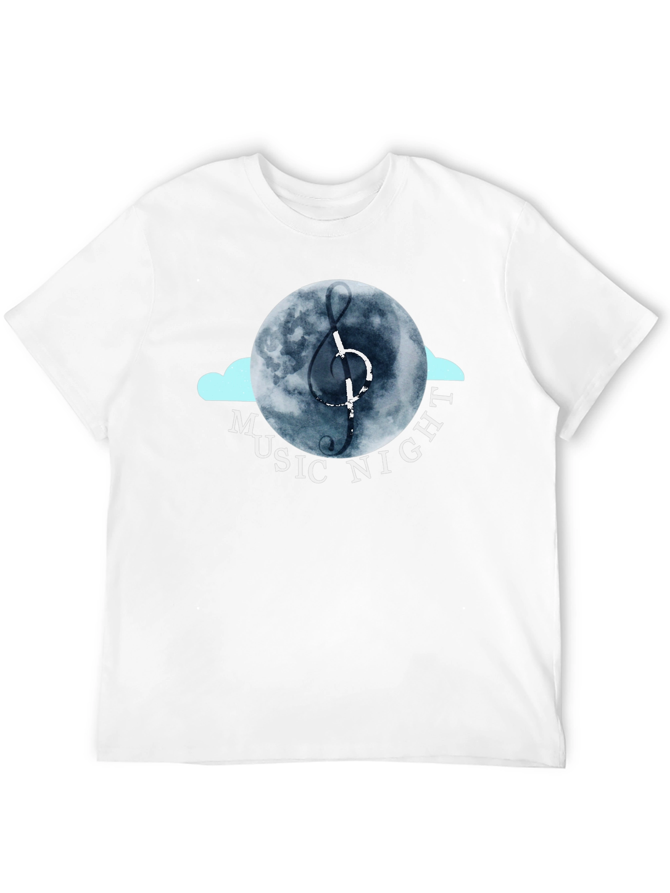Music Night Graphic Tee - Black Cotton T-Shirt