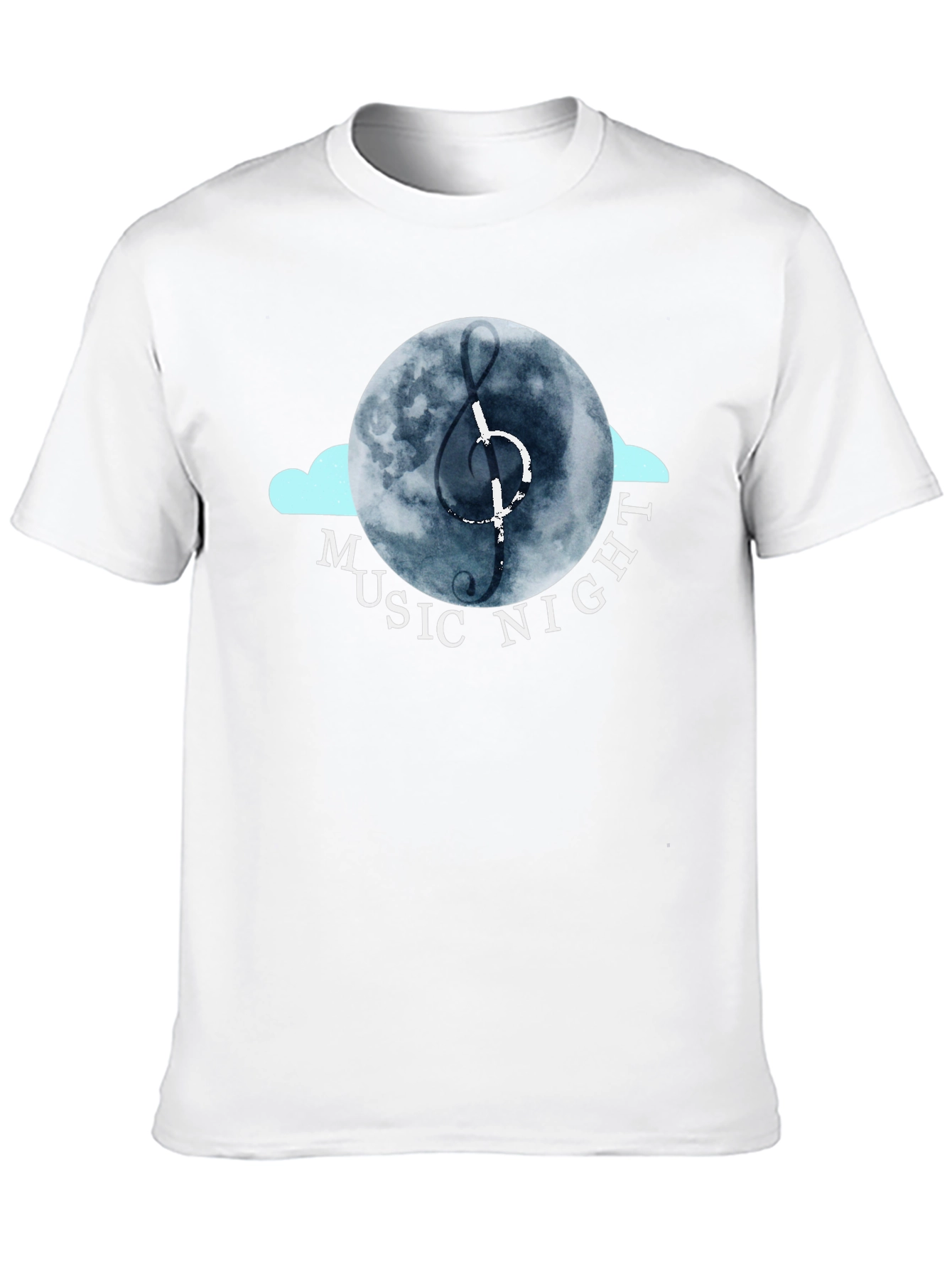 Music Night Graphic Tee - Black Cotton T-Shirt