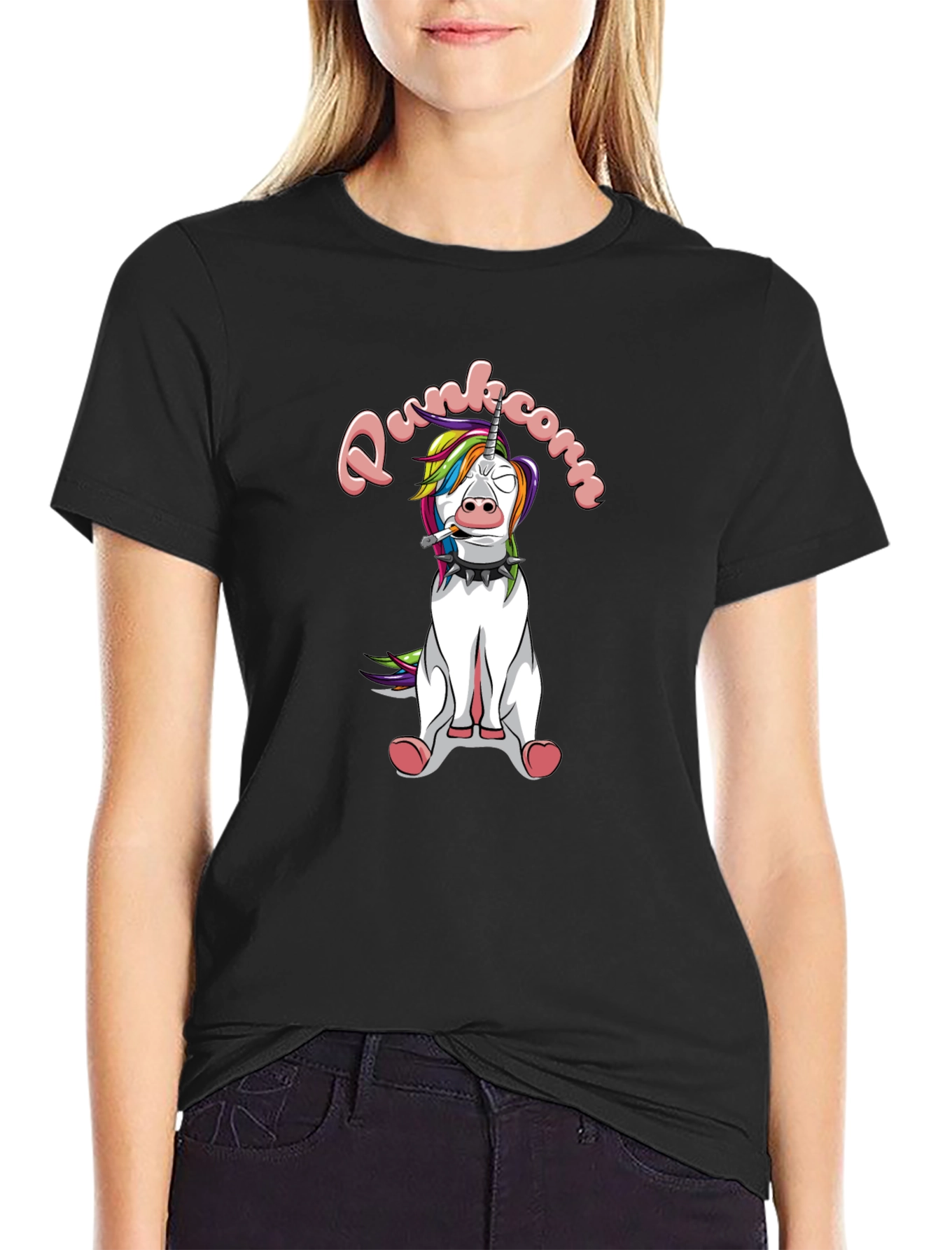 Punk Unicorn Graphic T-Shirt