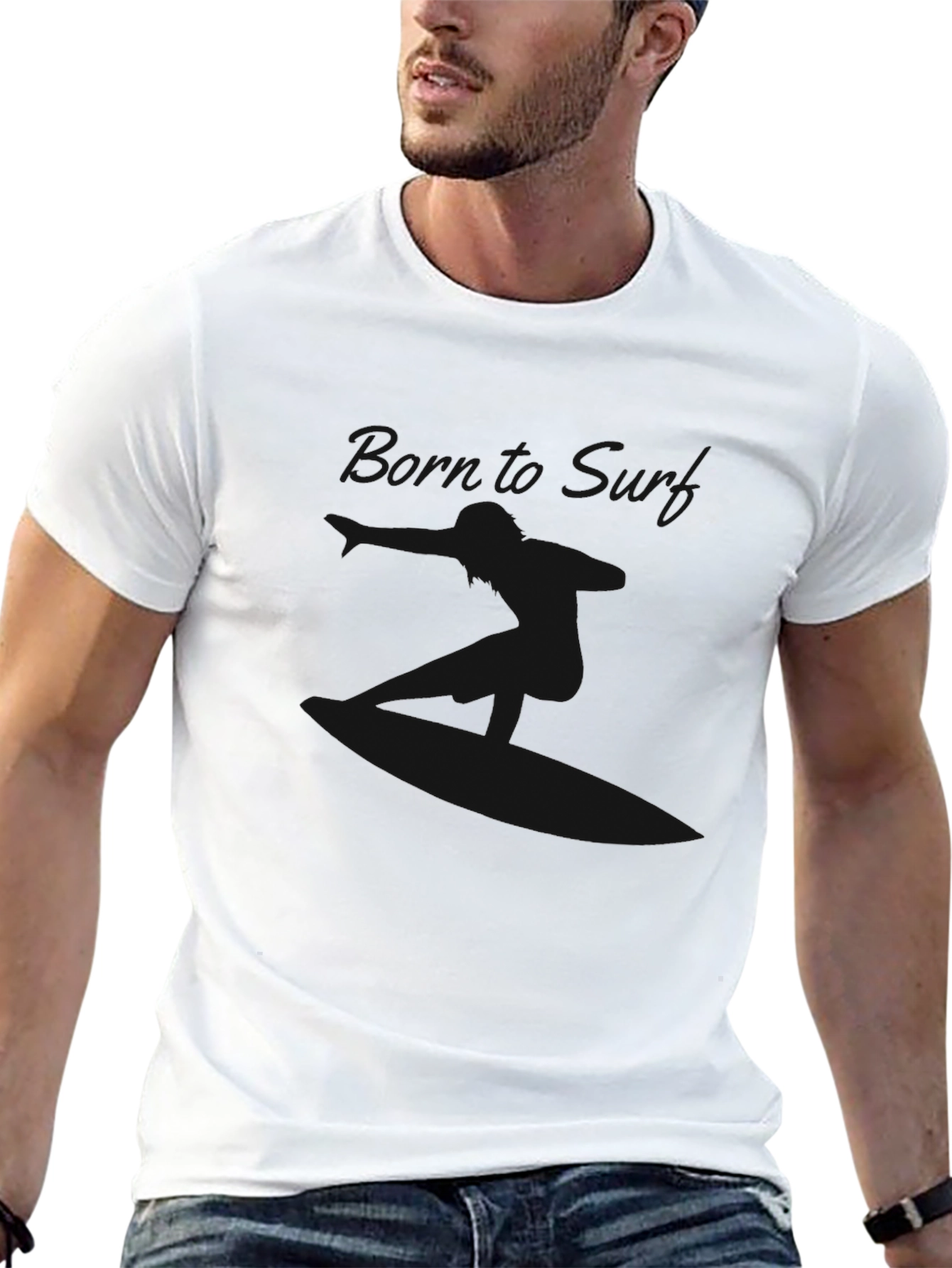 Mens Classic Black Crew Neck T-Shirt