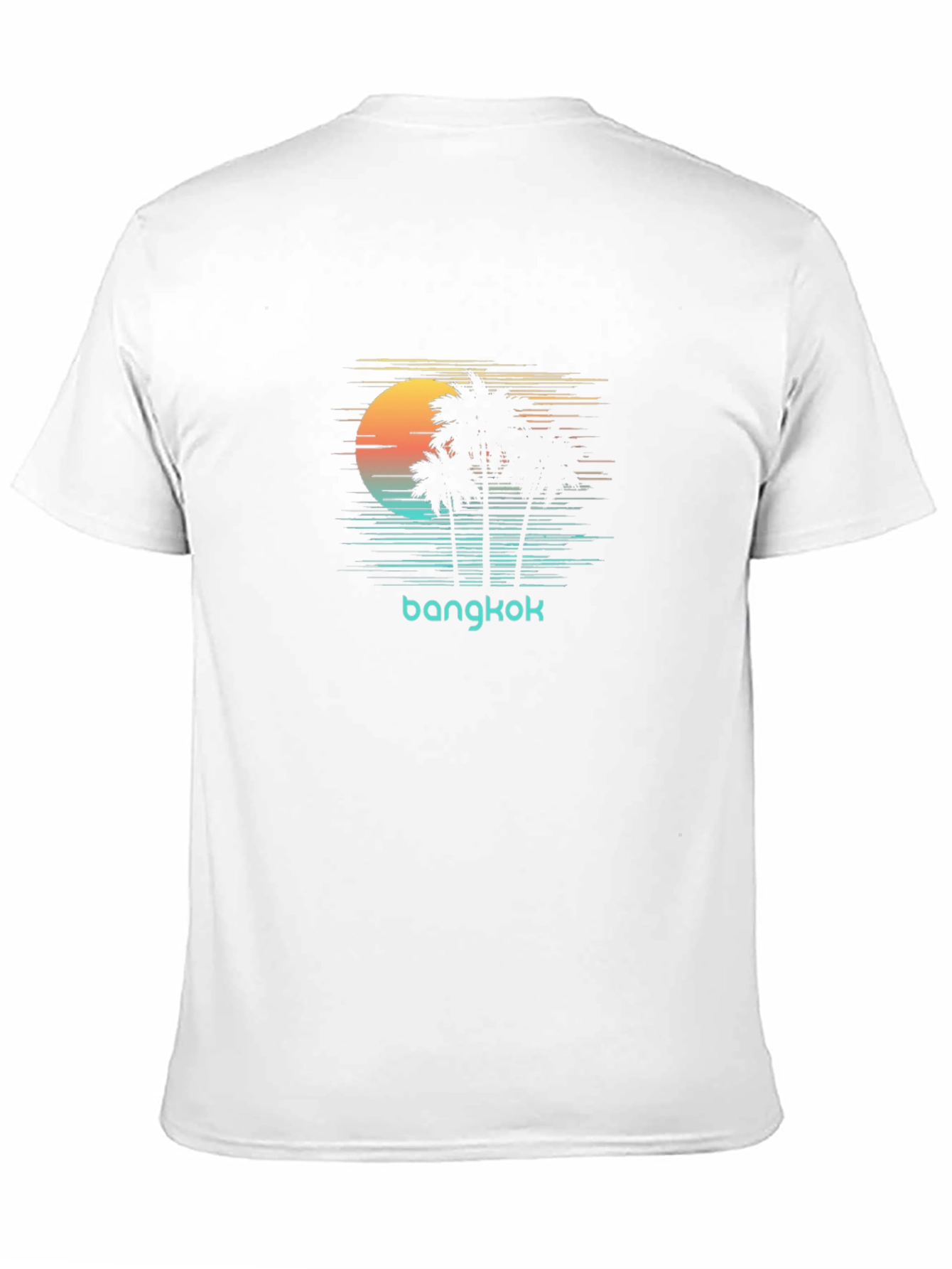 Bangkok Palm Tree Sunset Graphic T-Shirt