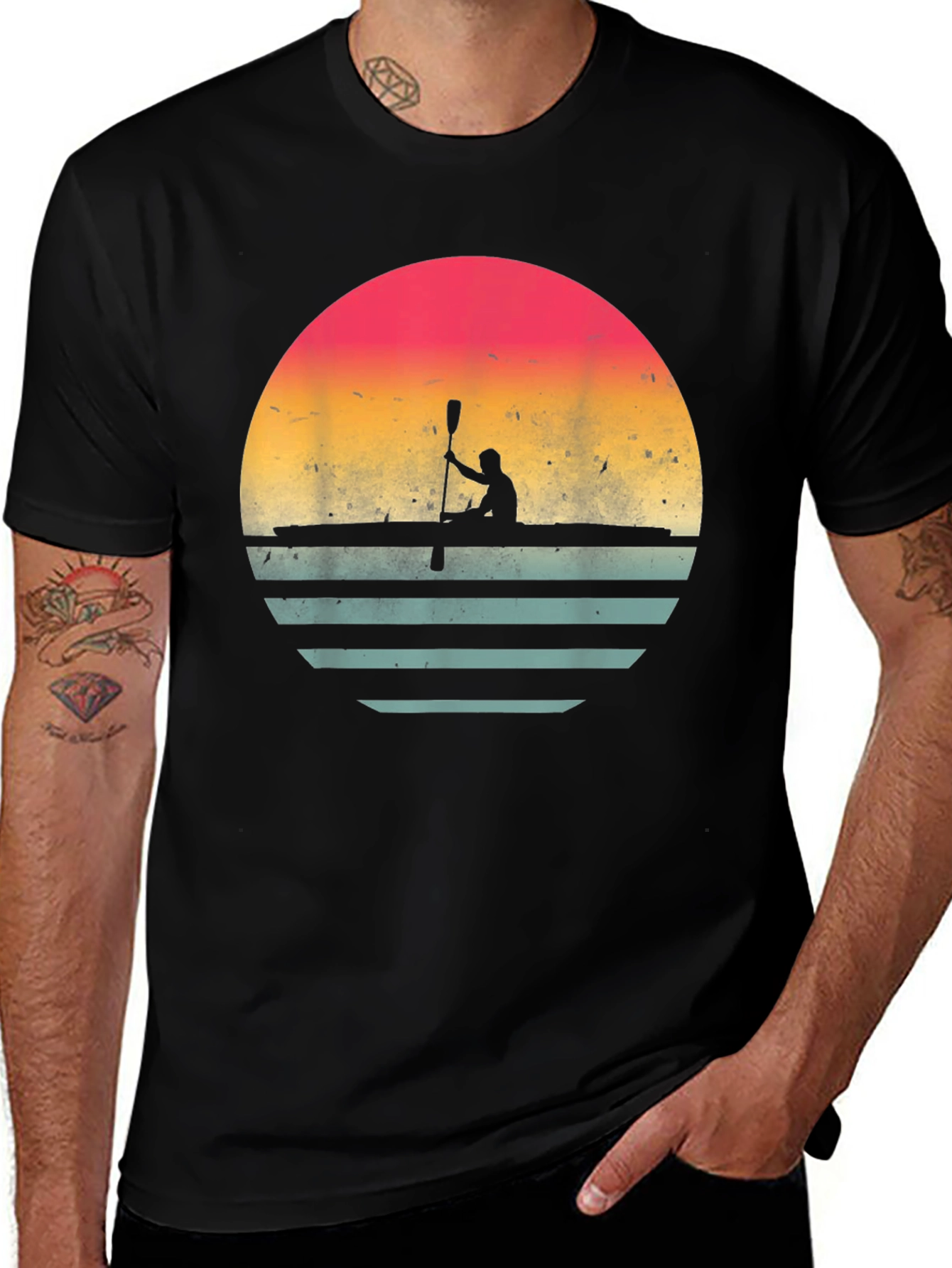 Kayaking Sunset T-Shirt - Adventure Awaits!