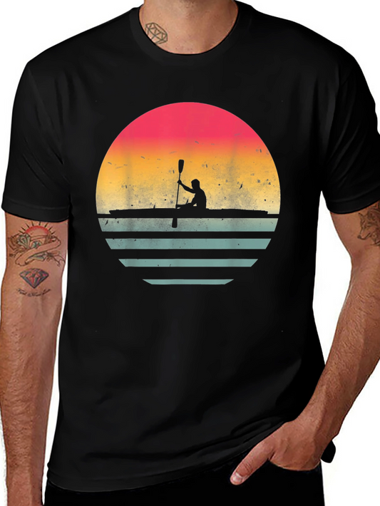 Kayaking Sunset T-Shirt - Adventure Awaits!