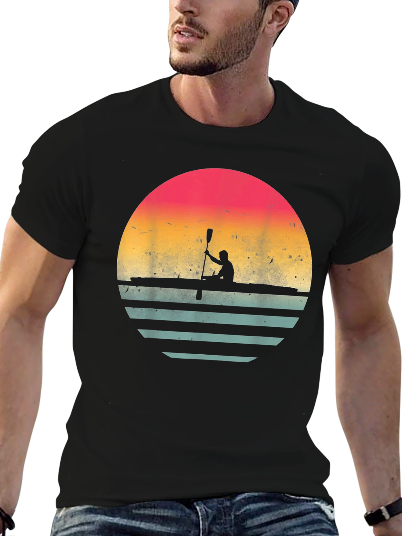 Kayaking Sunset T-Shirt - Adventure Awaits!