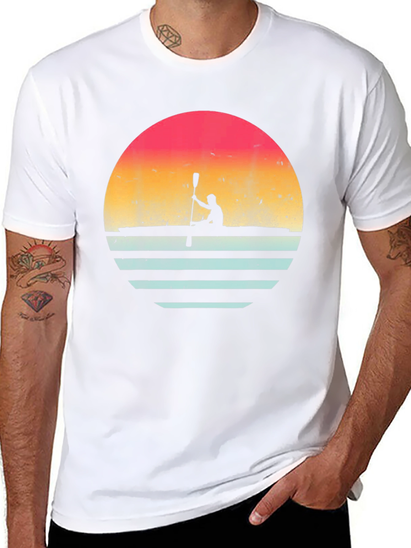 Kayaking Sunset T-Shirt - Adventure Awaits!