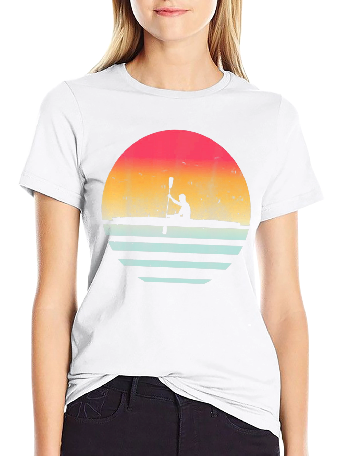 Kayaking Sunset T-Shirt - Adventure Awaits!