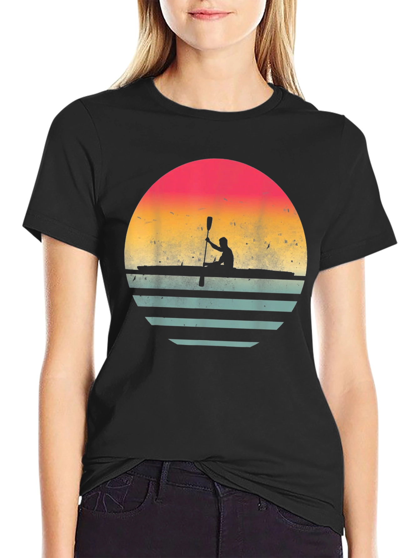 Kayaking Sunset T-Shirt - Adventure Awaits!