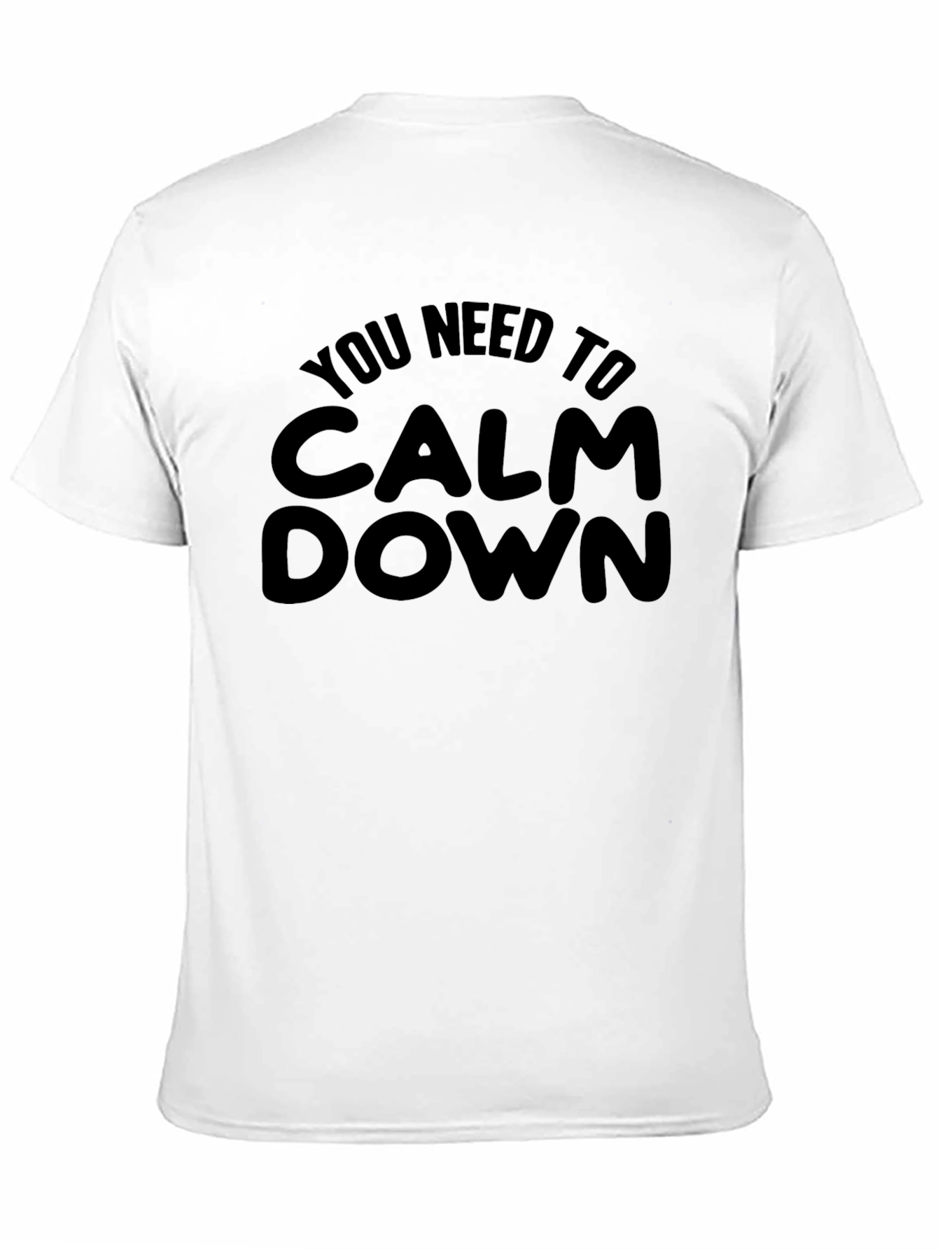 Calm Down Graphic T-Shirt - Relaxed Fit Black Tee