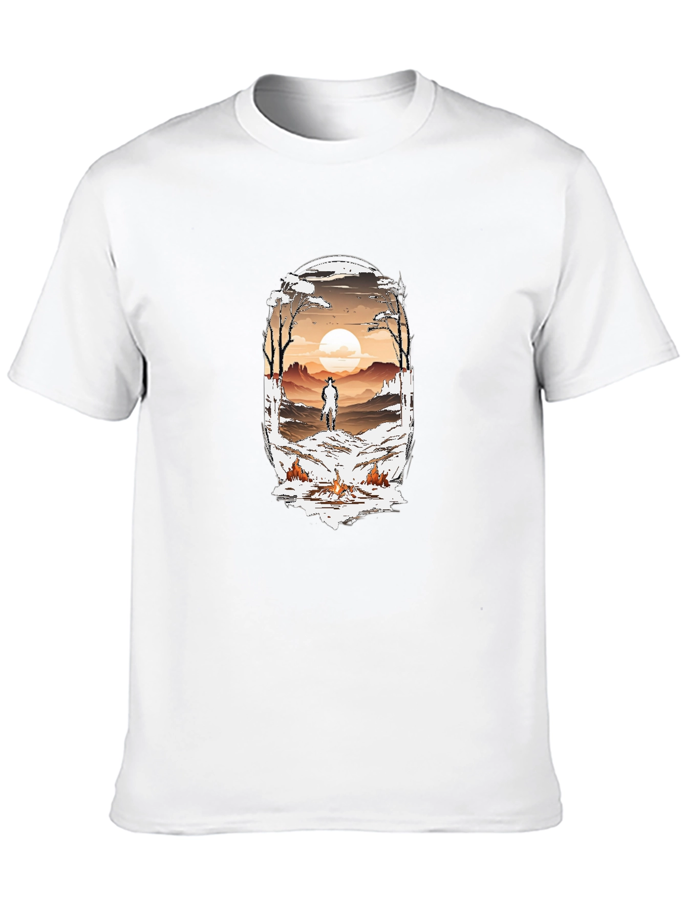 Western Graphic Tee - Cowboy Sunset T-Shirt