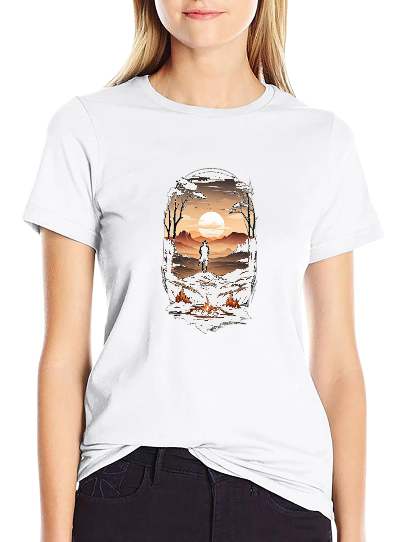 Western Graphic Tee - Cowboy Sunset T-Shirt