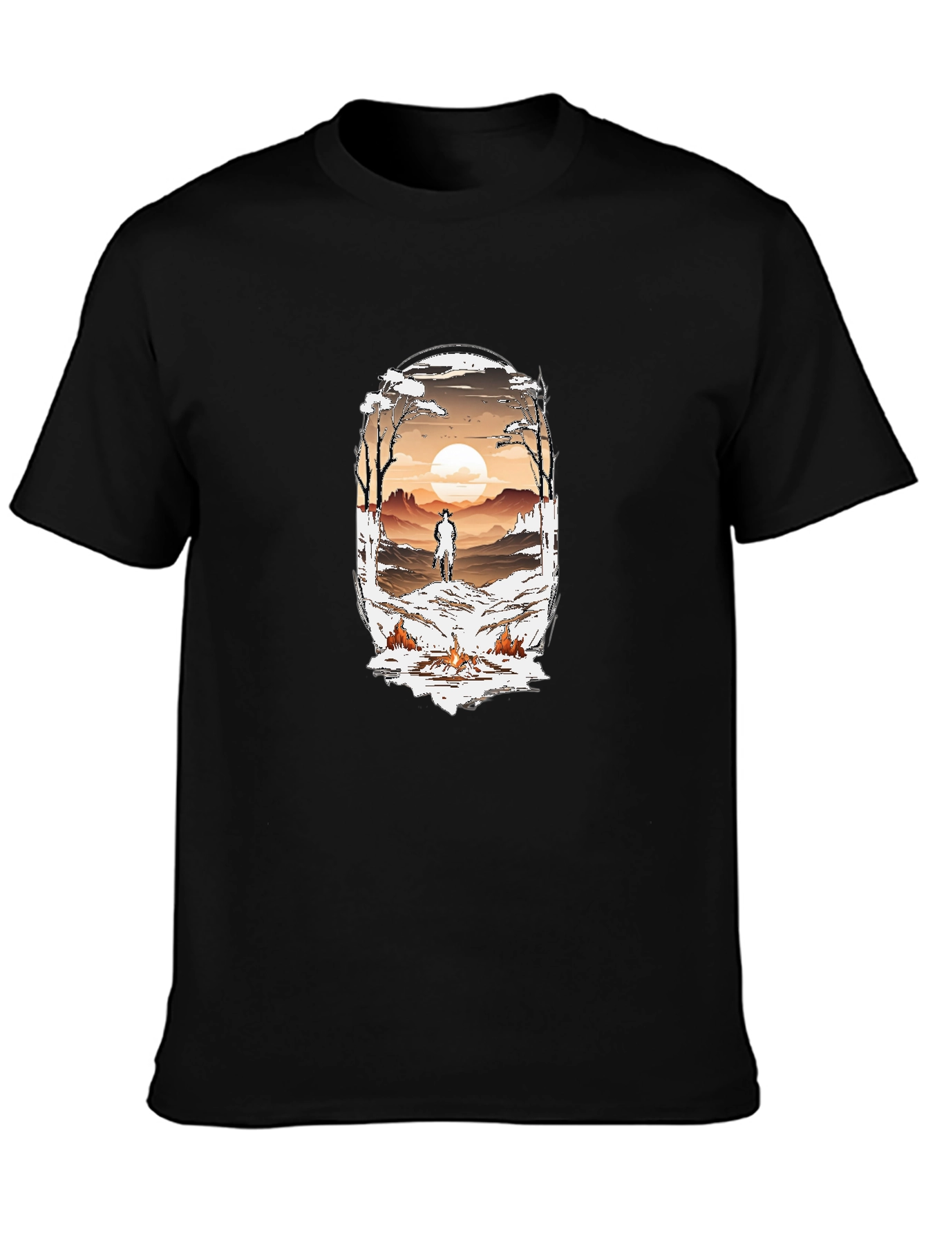 Western Graphic Tee - Cowboy Sunset T-Shirt