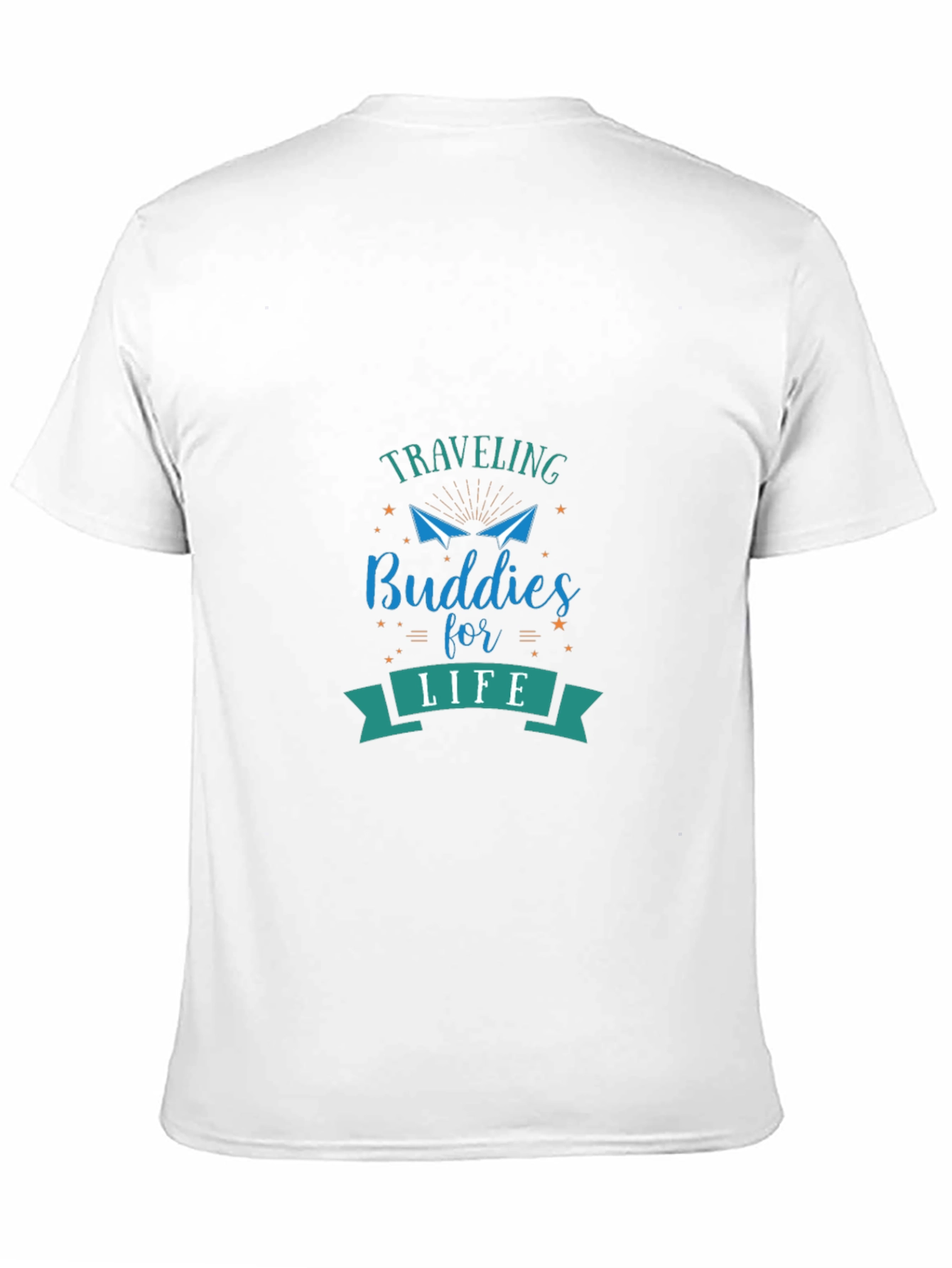 Traveling Buddies T-Shirt - Black Crew Neck