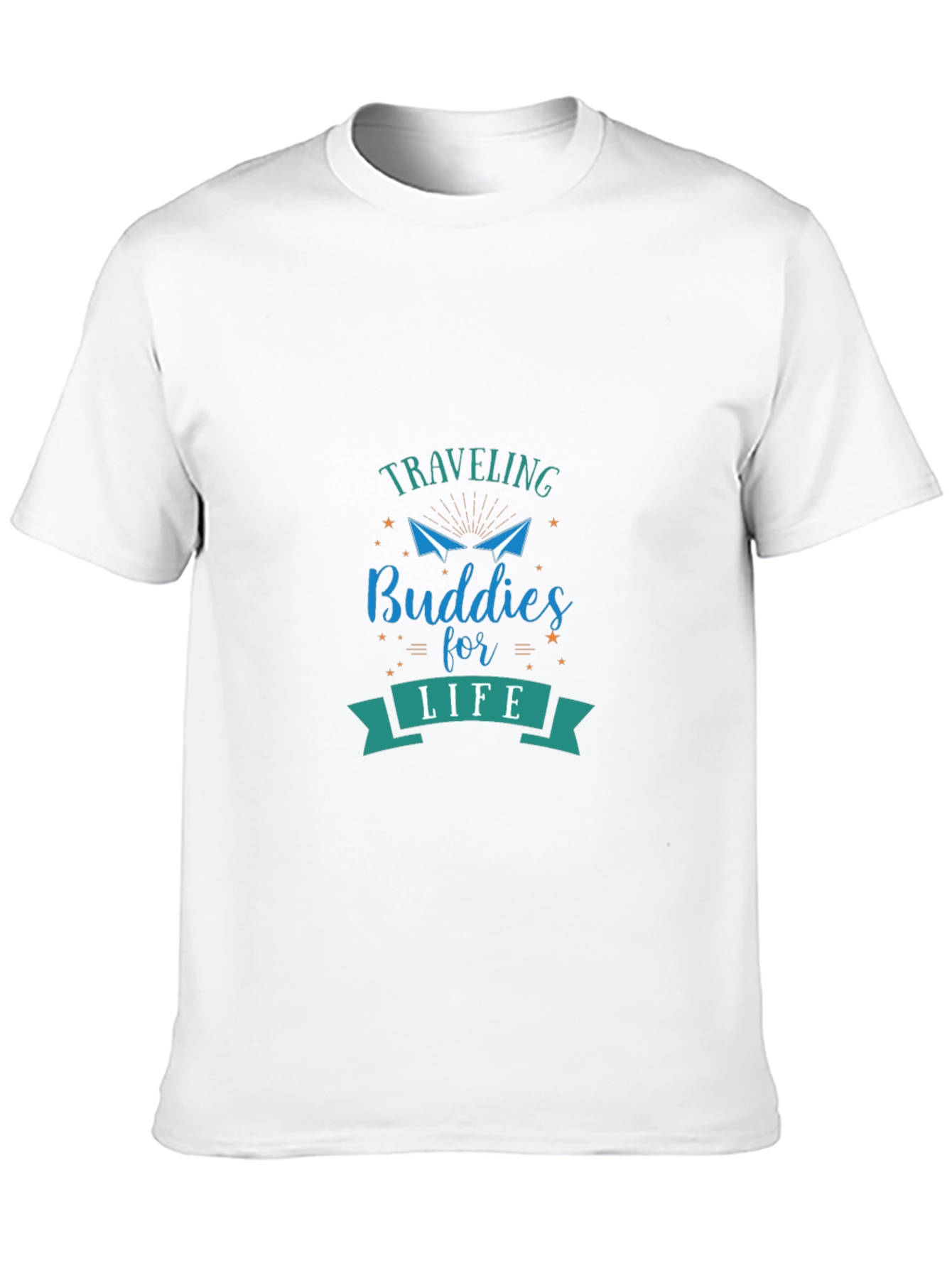 Traveling Buddies T-Shirt - Black Crew Neck