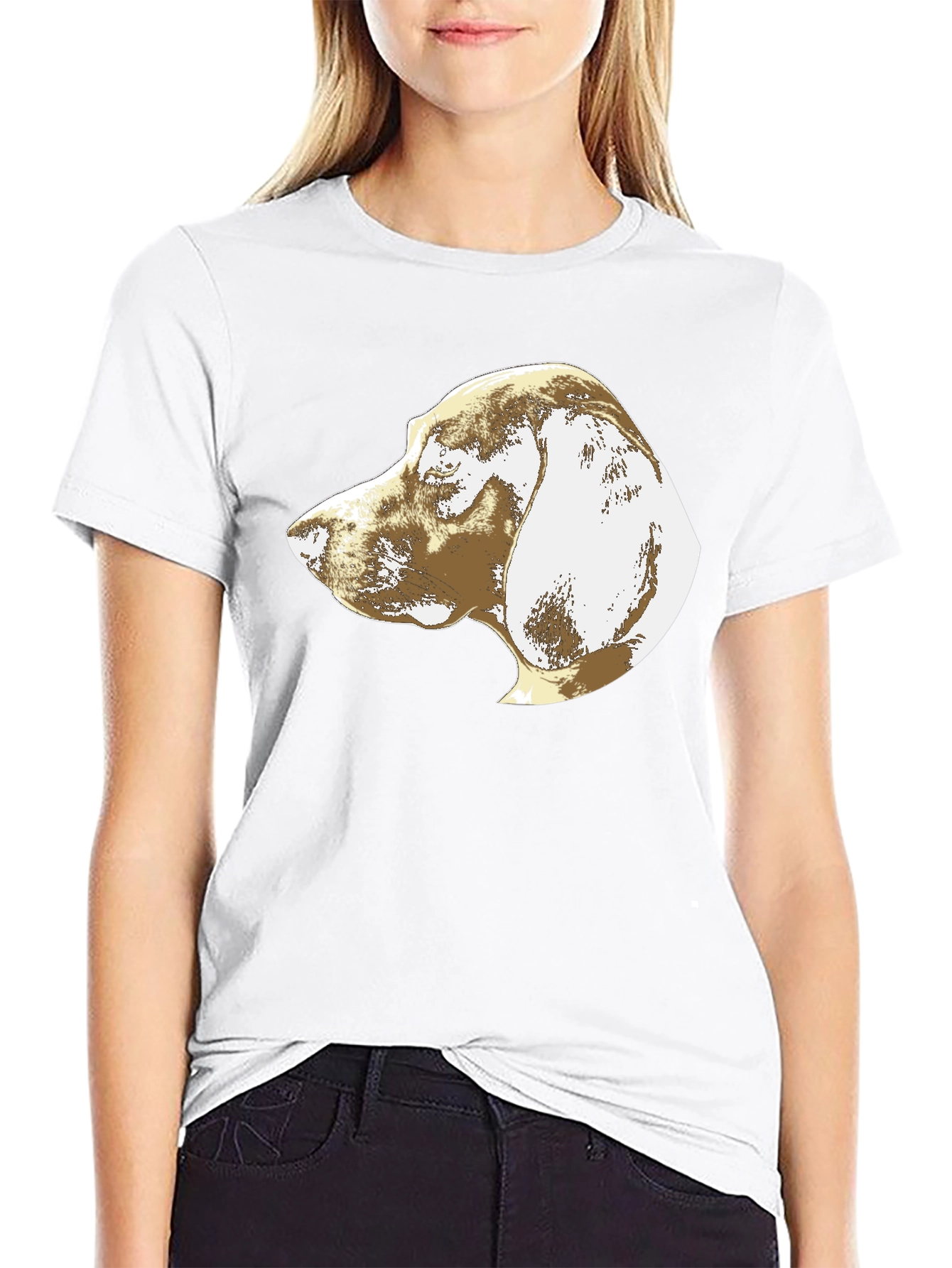 Dog Profile Graphic Tee - Mens Black T-Shirt