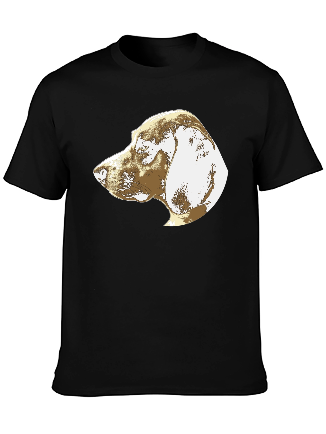 Dog Profile Graphic Tee - Mens Black T-Shirt
