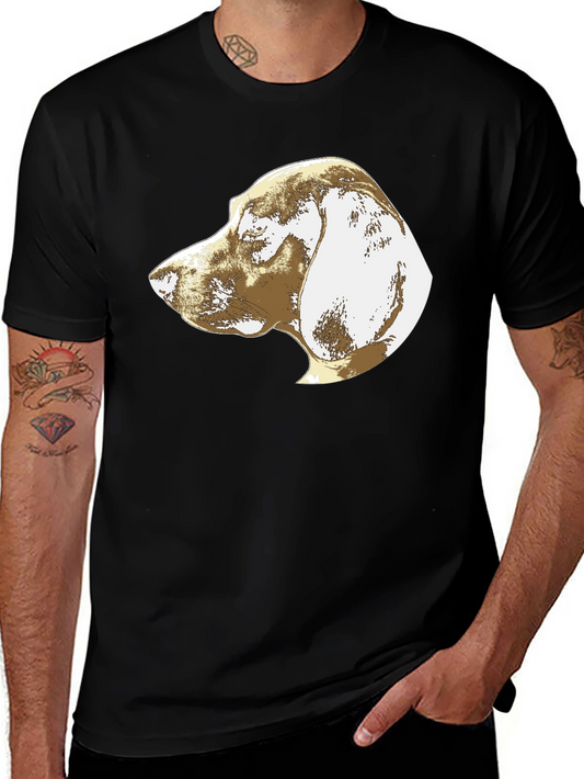 Dog Profile Graphic Tee - Mens Black T-Shirt