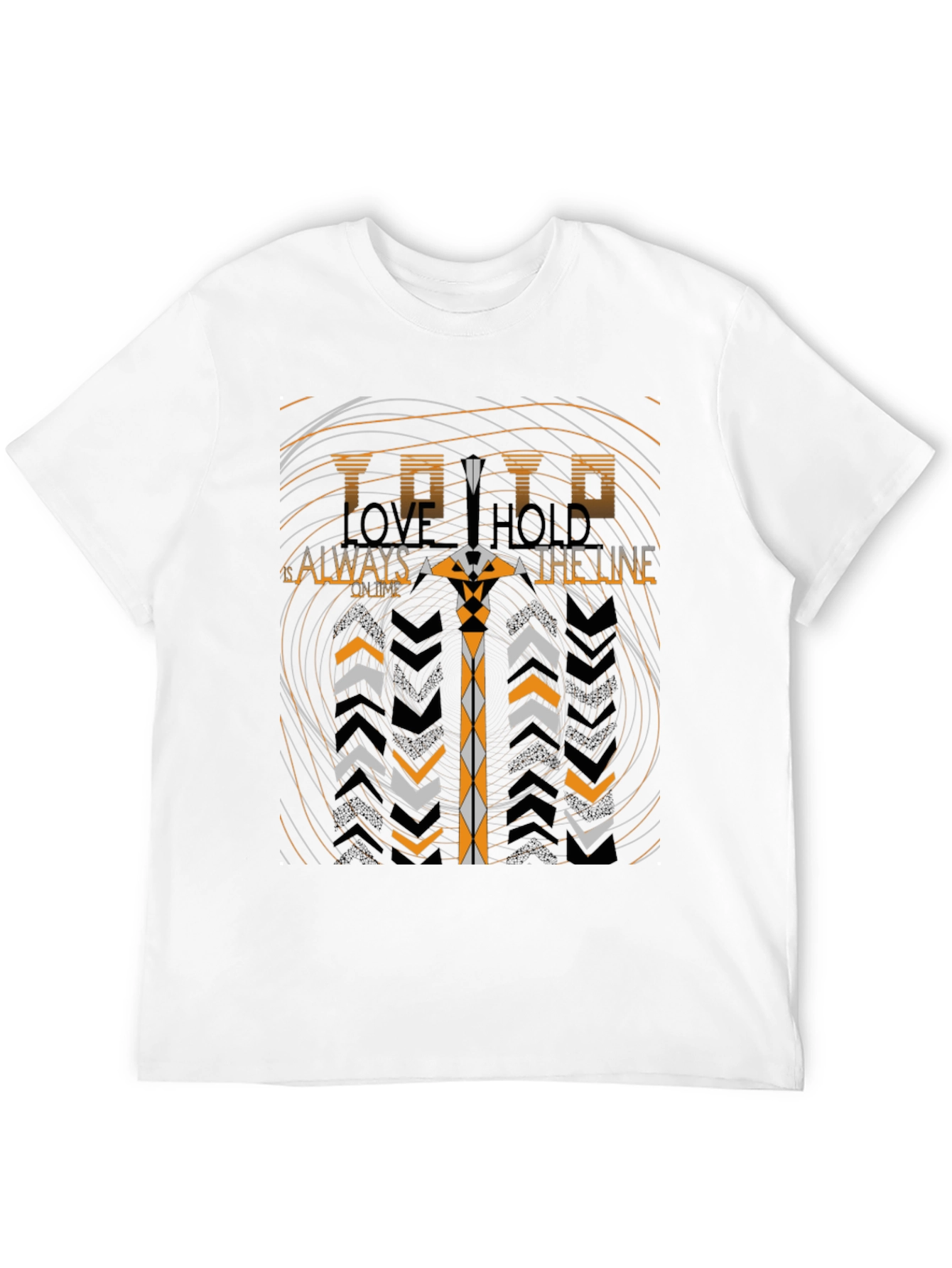 Abstract Graphic Print Tee - Black