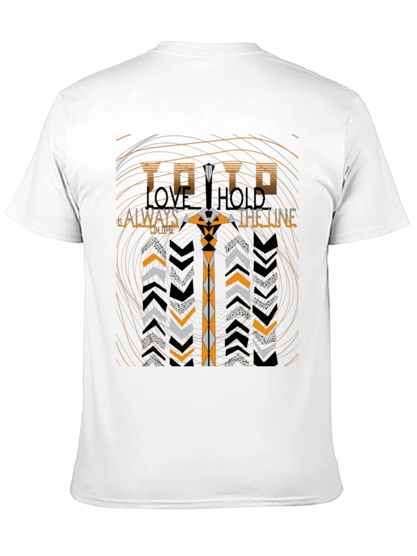 Abstract Graphic Print Tee - Black