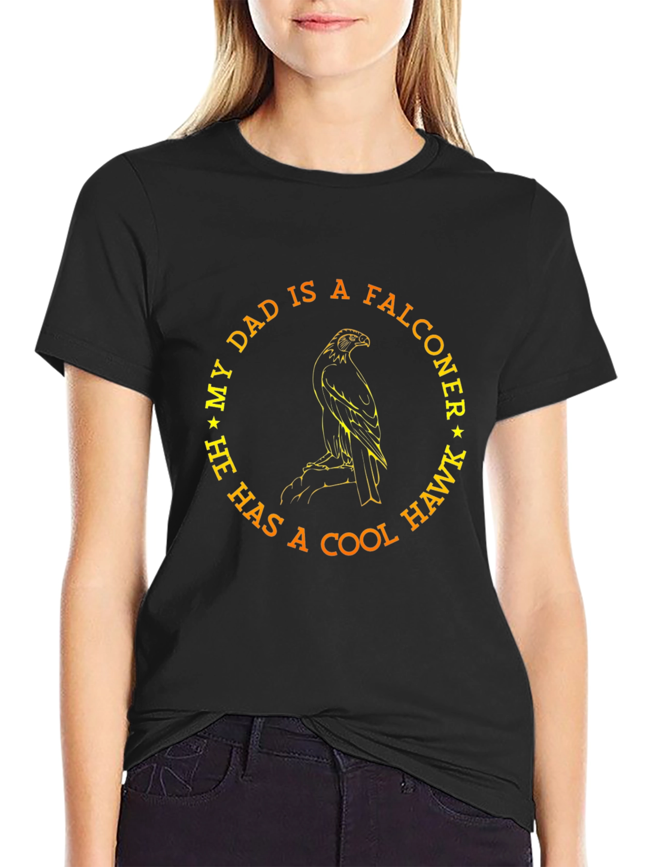 Falconer Dad T-Shirt: Cool Hawk Graphic Tee