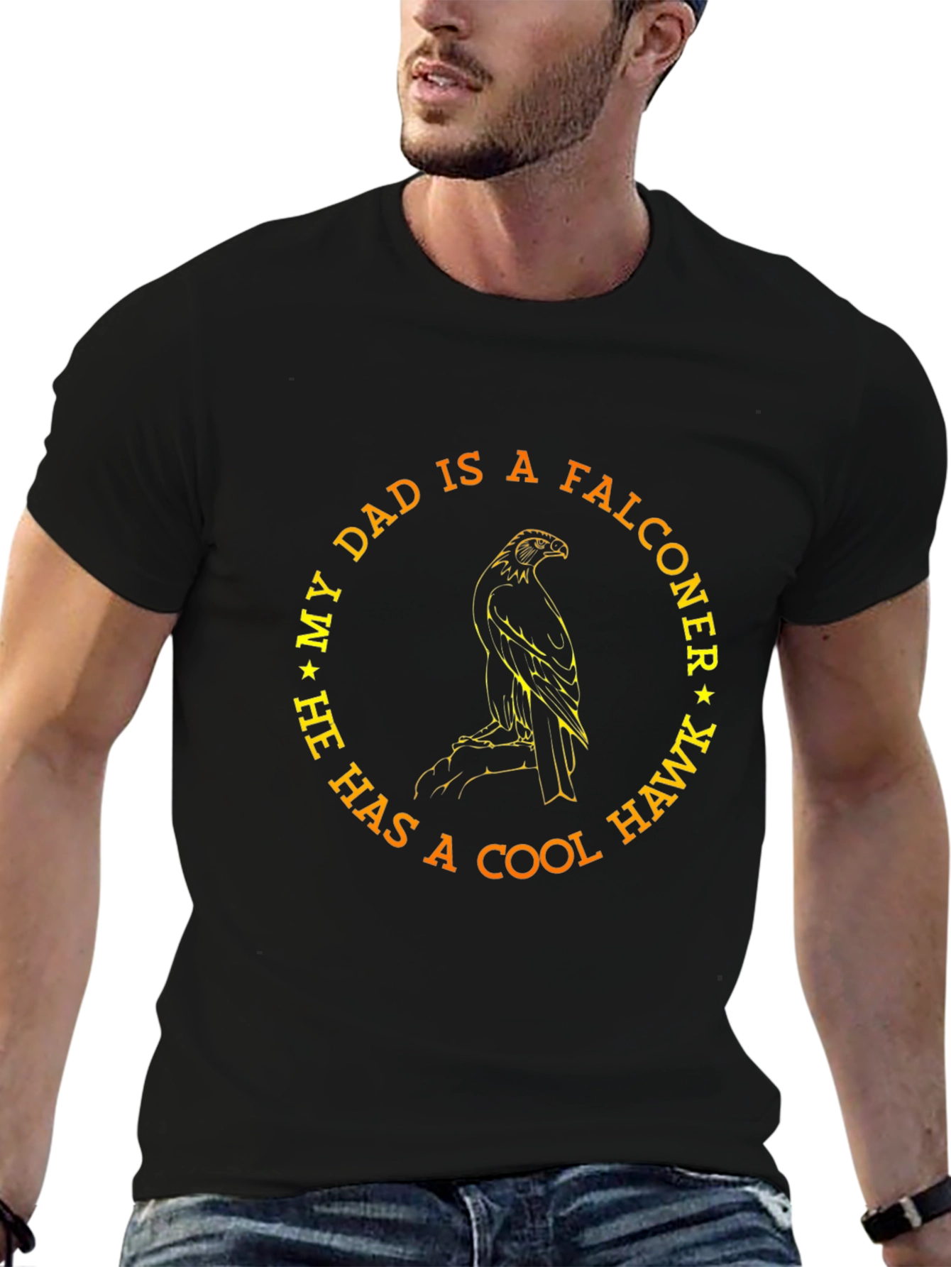 Falconer Dad T-Shirt: Cool Hawk Graphic Tee