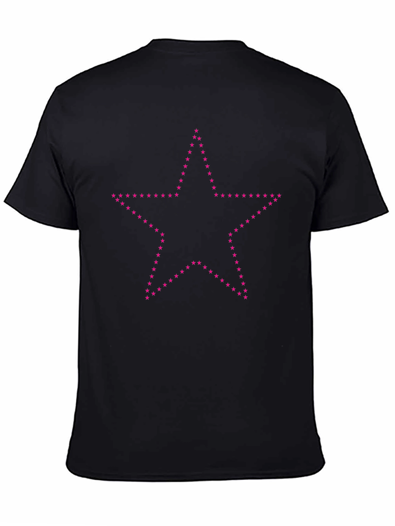 Starry Night Tee - Black Cotton Crew Neck T-Shirt