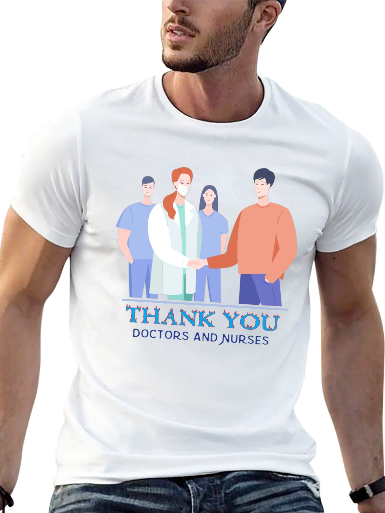Thank You Doctors and Nurses Graphic Tee