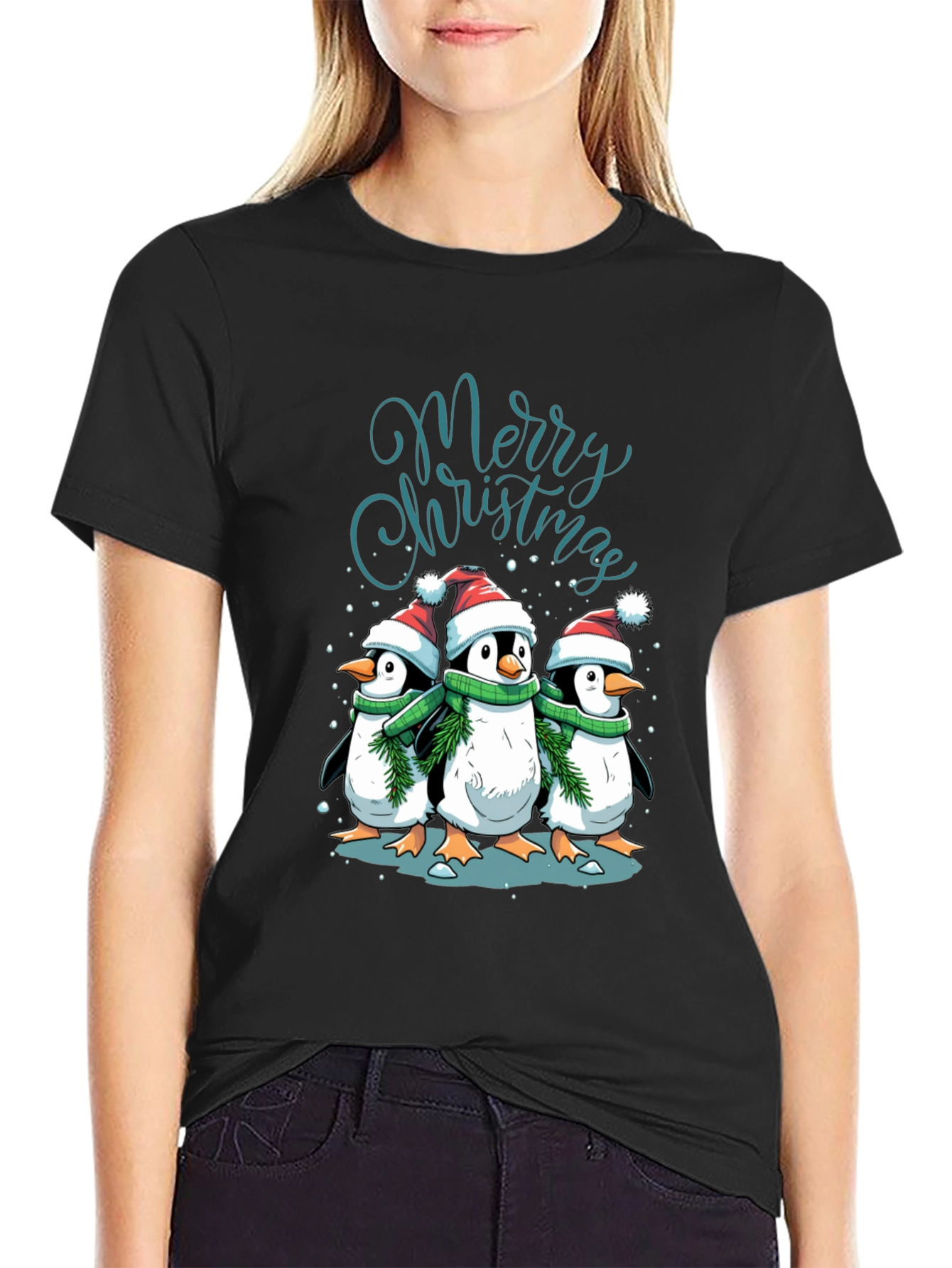 Festive Penguin Christmas T-Shirt