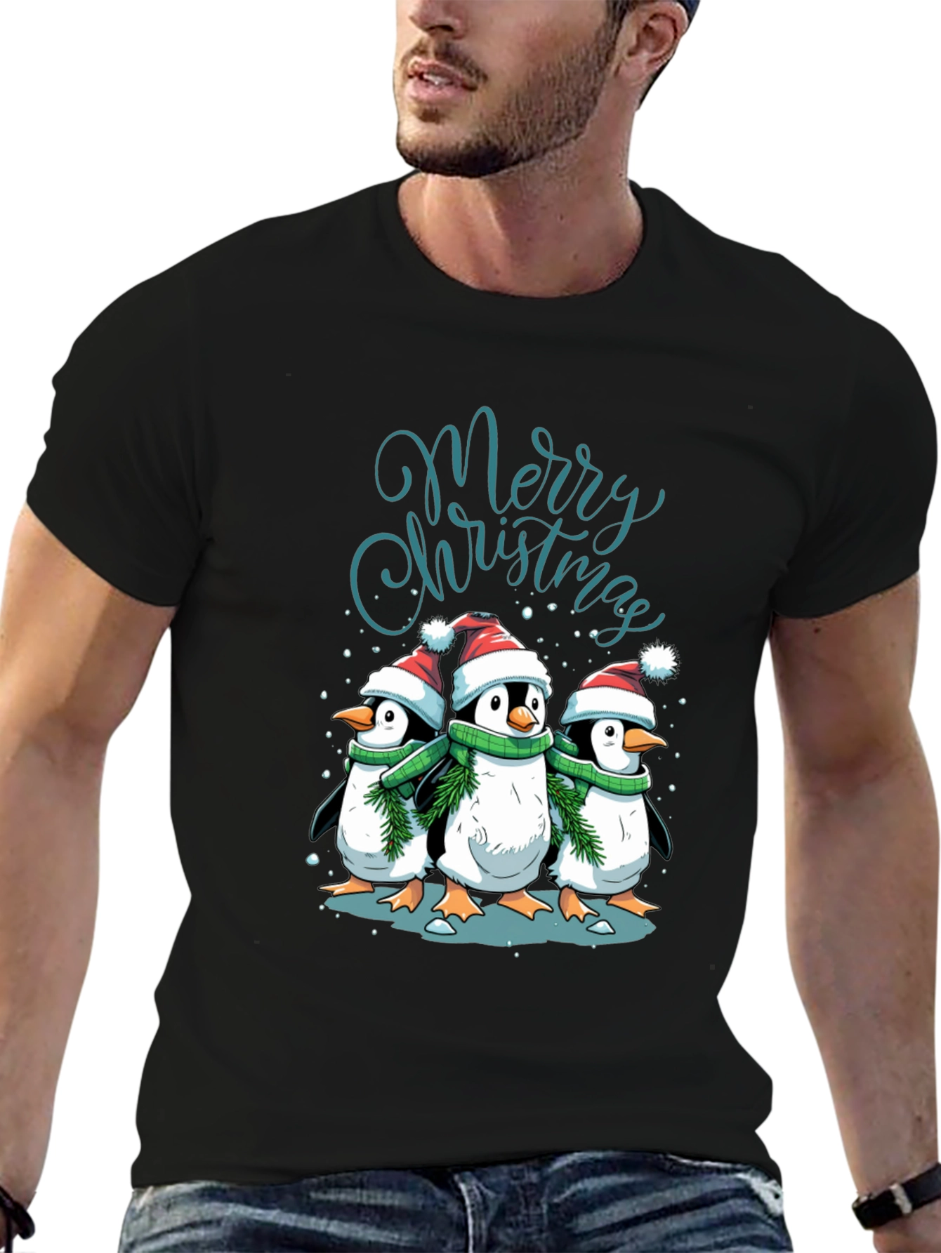 Festive Penguin Christmas T-Shirt