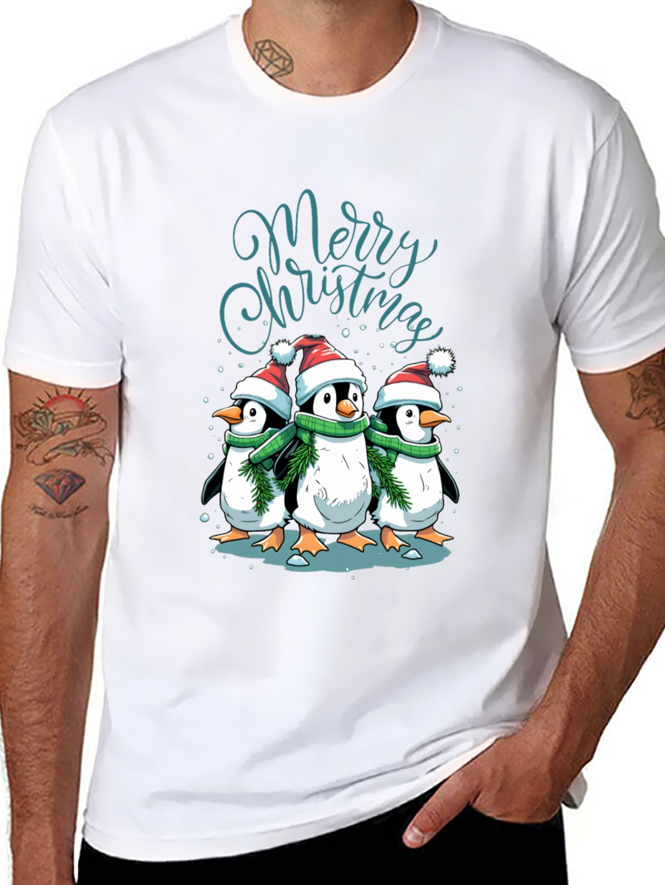 Festive Penguin Christmas T-Shirt