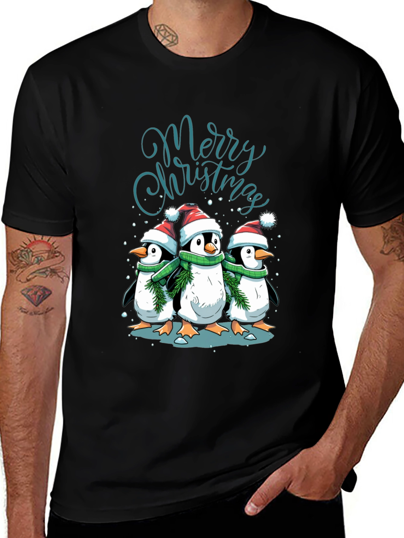 Festive Penguin Christmas T-Shirt
