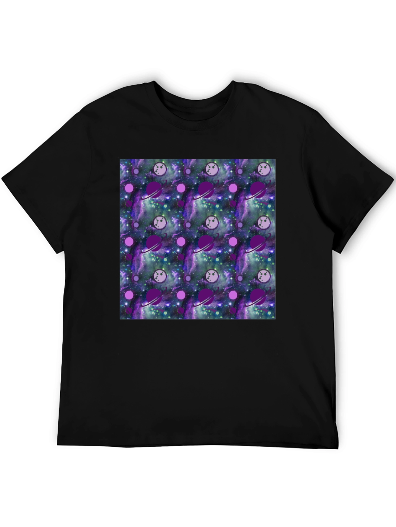 Galaxy Planets Pattern T-Shirt