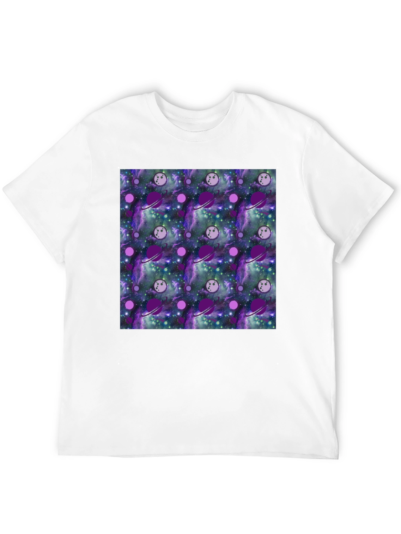 Galaxy Planets Pattern T-Shirt