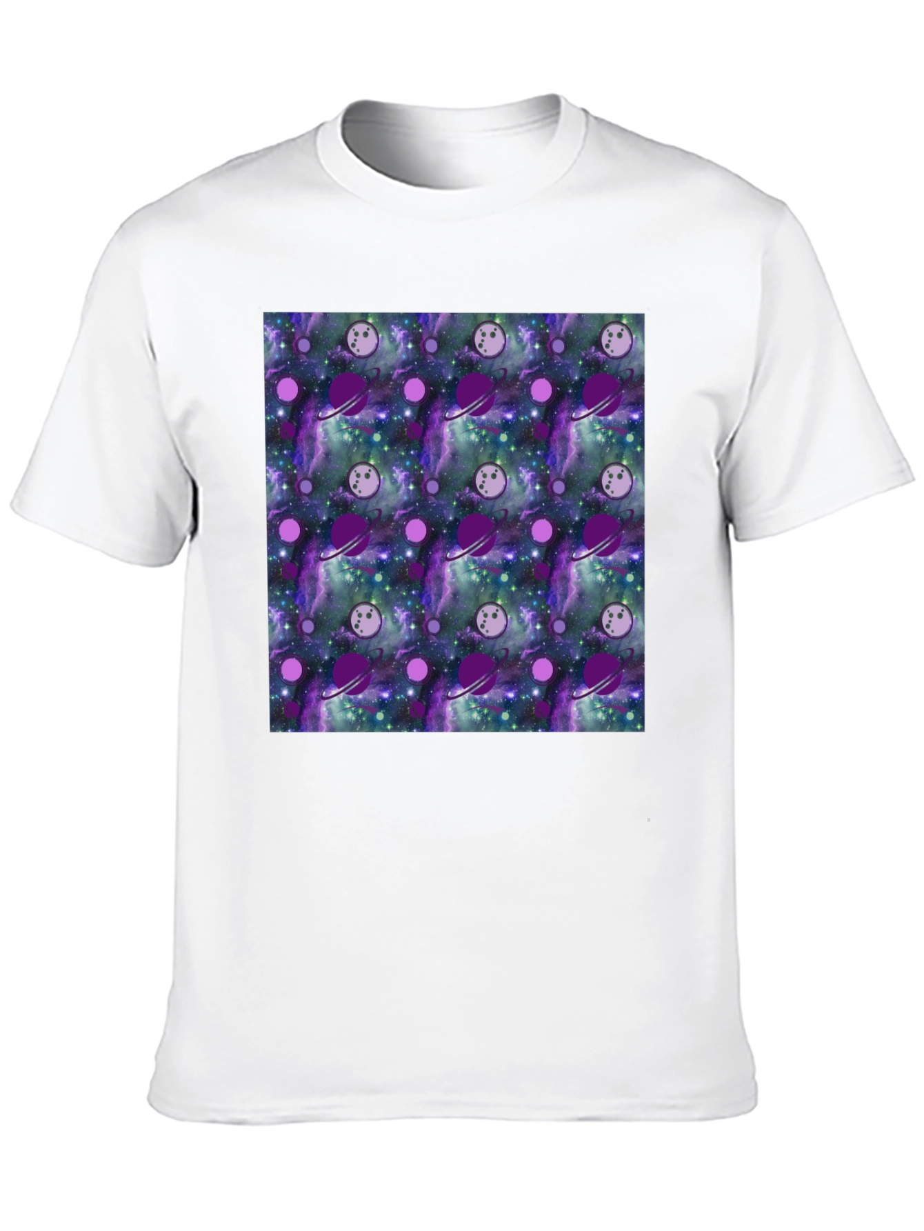 Galaxy Planets Pattern T-Shirt