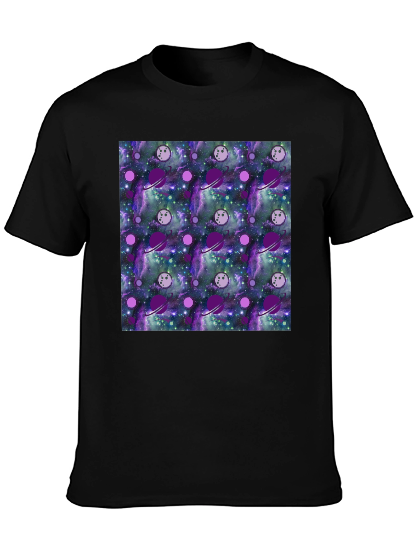 Galaxy Planets Pattern T-Shirt