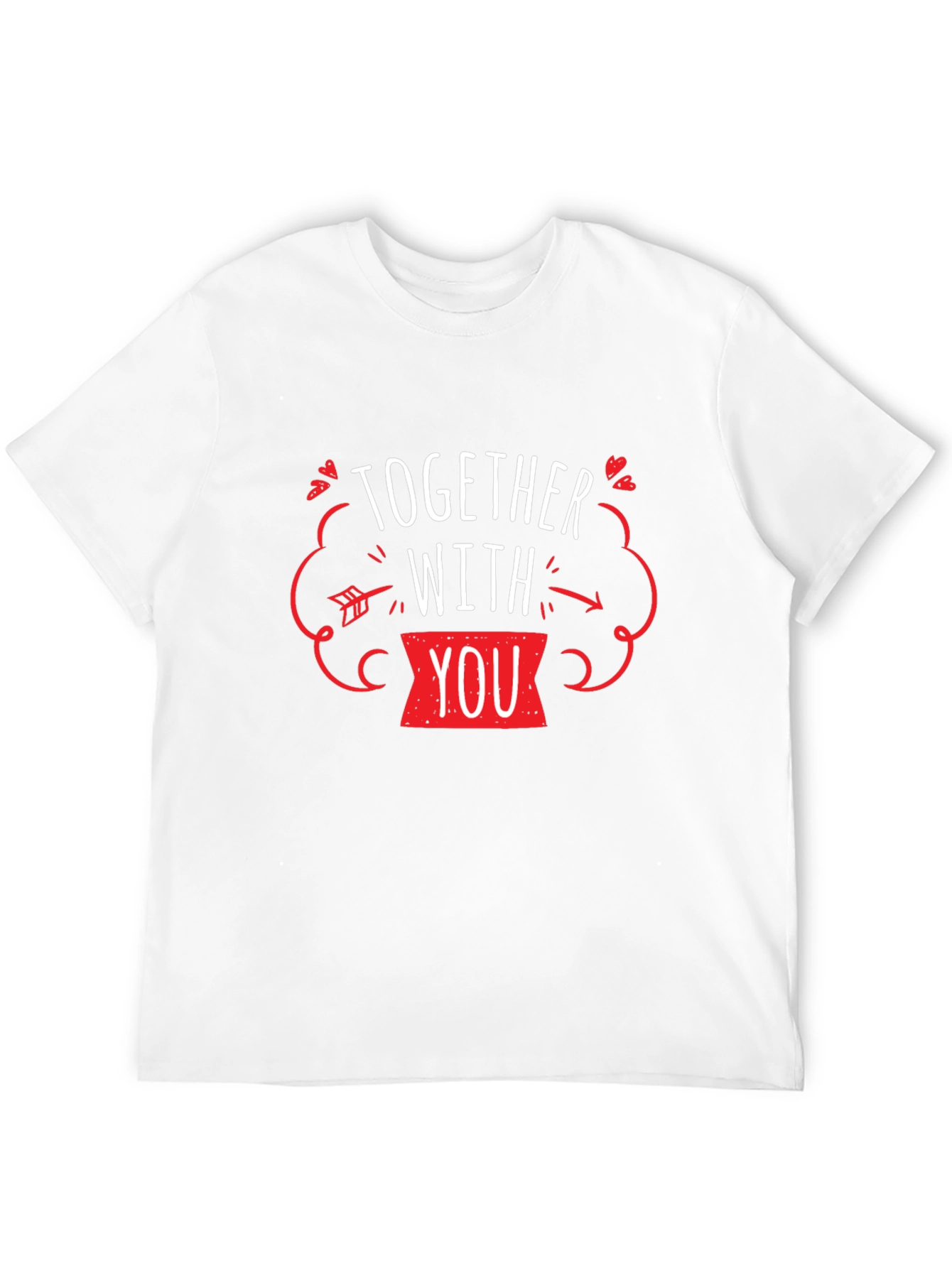 Together With You Valentines Day Graphic Tee