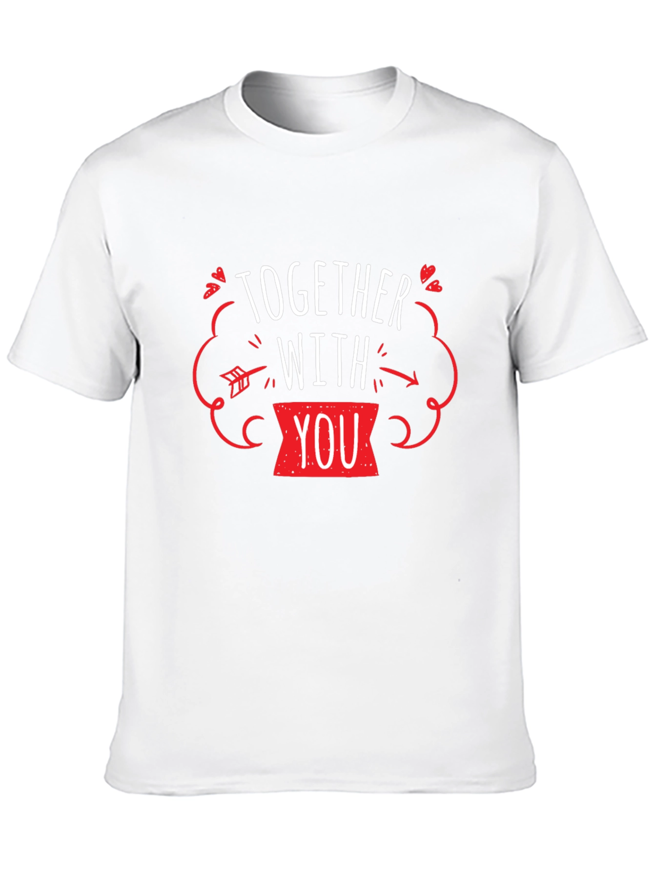 Together With You Valentines Day Graphic Tee