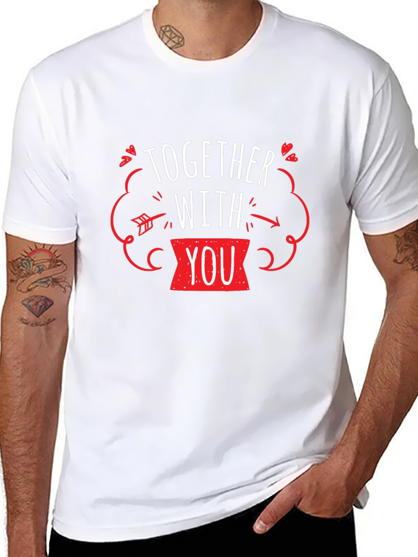 Together With You Valentines Day Graphic Tee