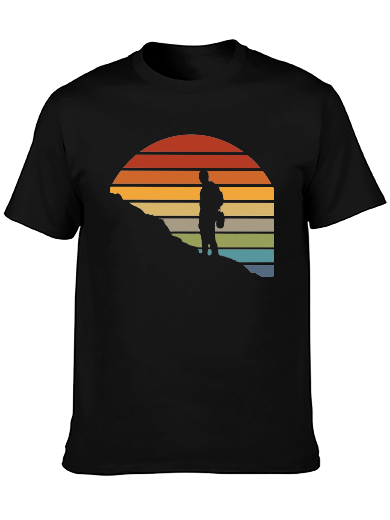 Hiker Silhouette Sunset Graphic Tee