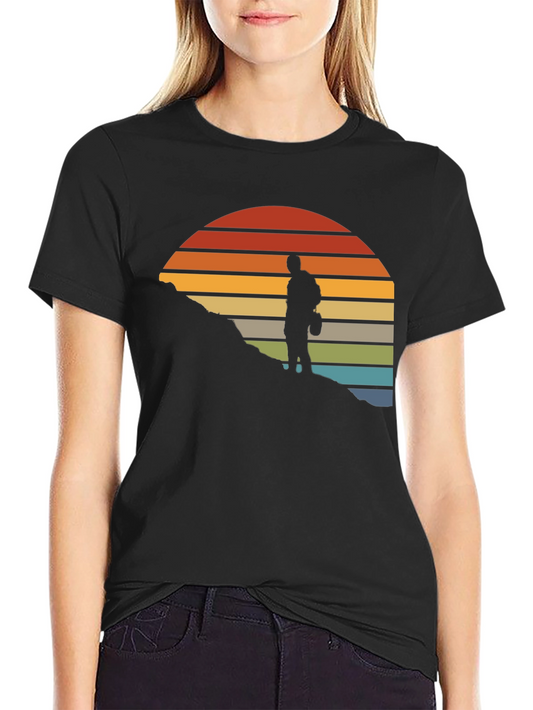 Hiker Silhouette Sunset Graphic Tee