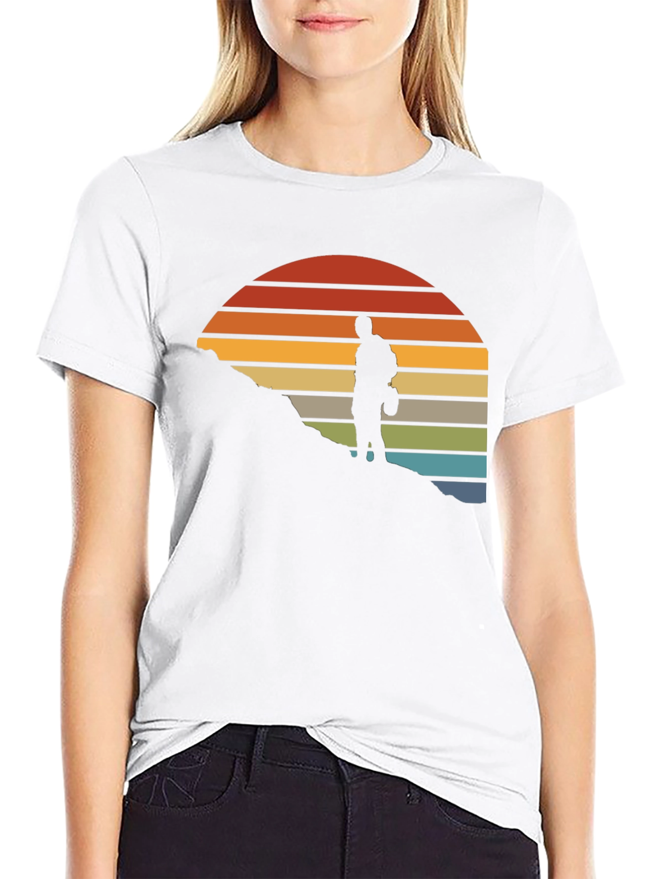 Hiker Silhouette Sunset Graphic Tee