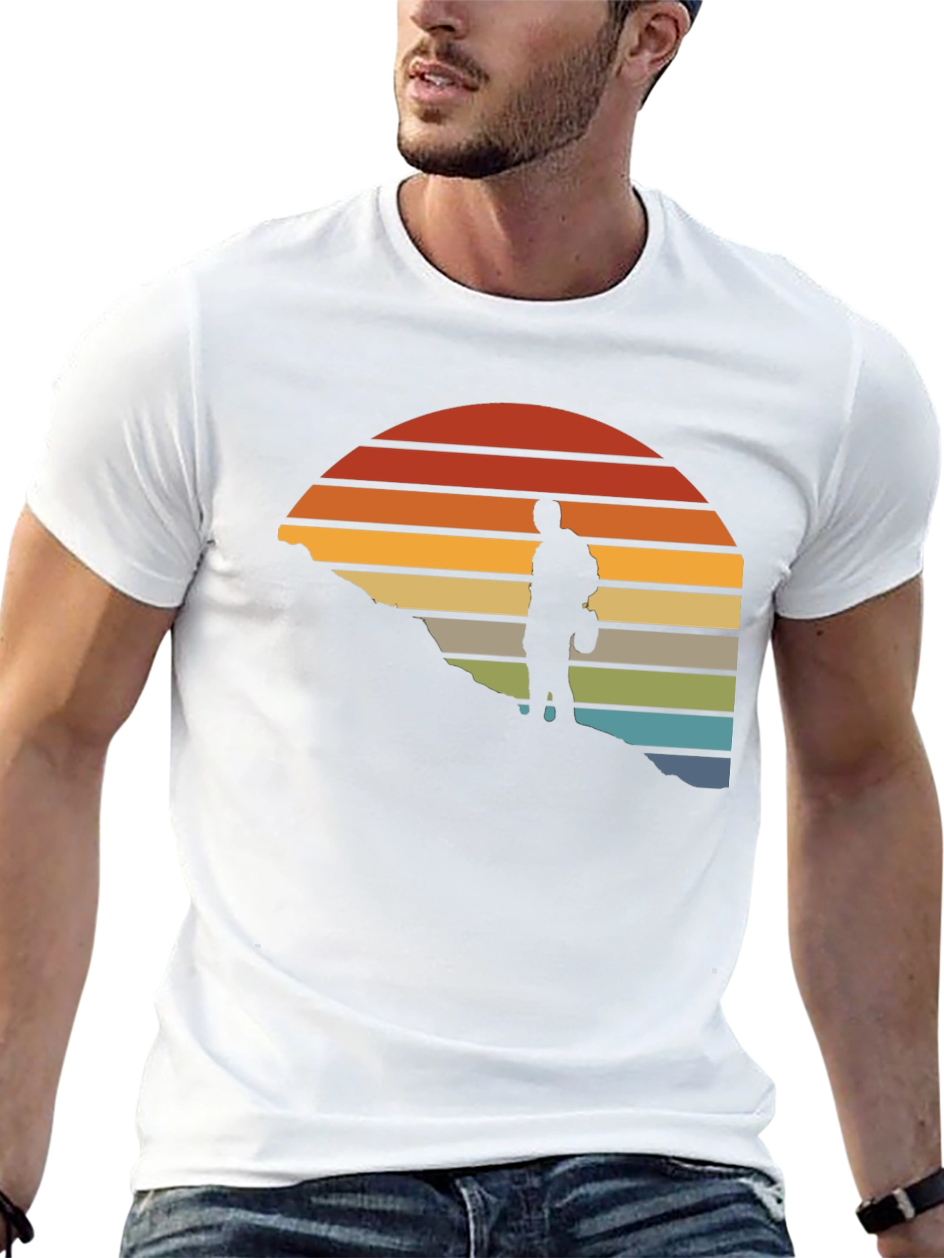 Hiker Silhouette Sunset Graphic Tee