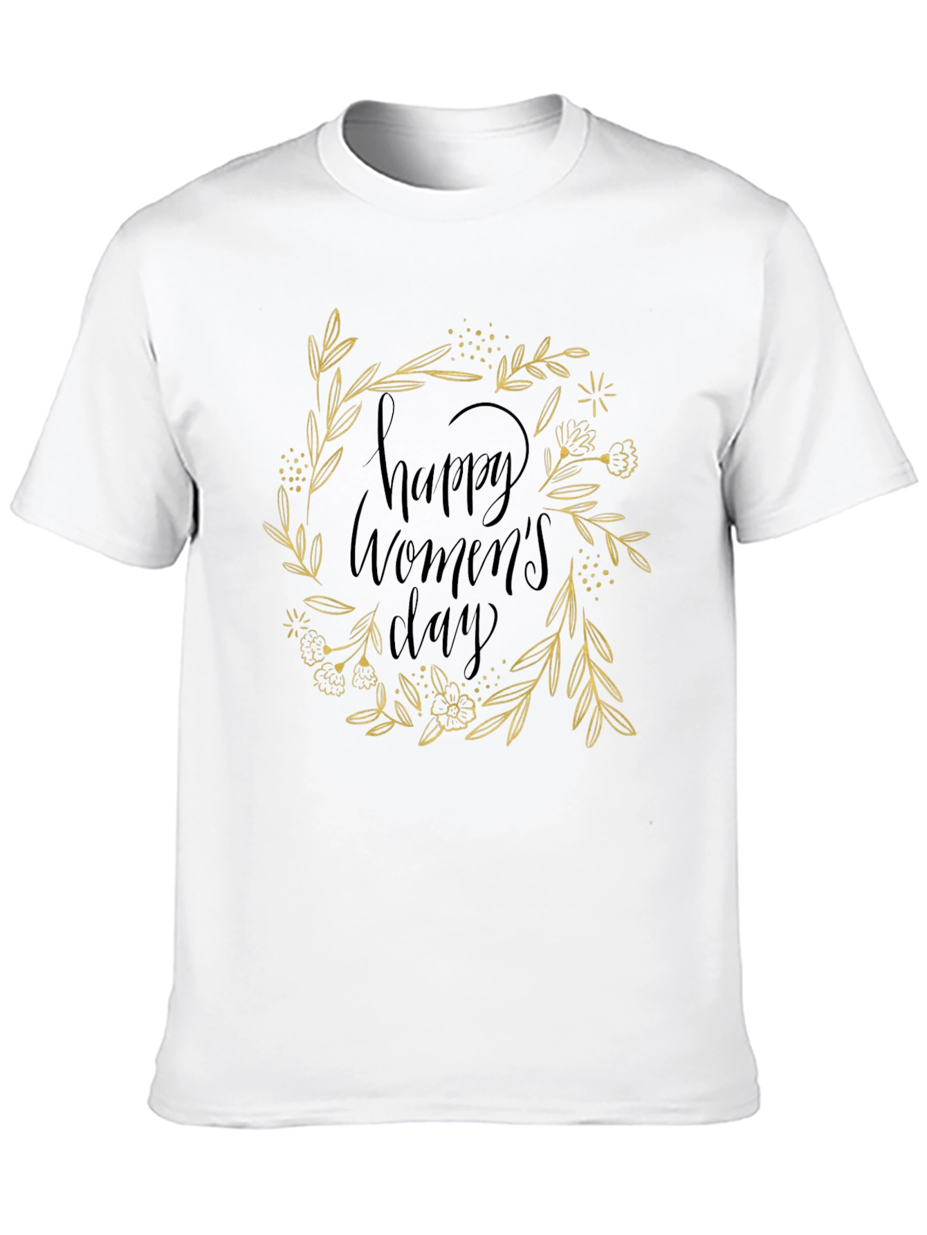Happy Womens Day Black Graphic Tee