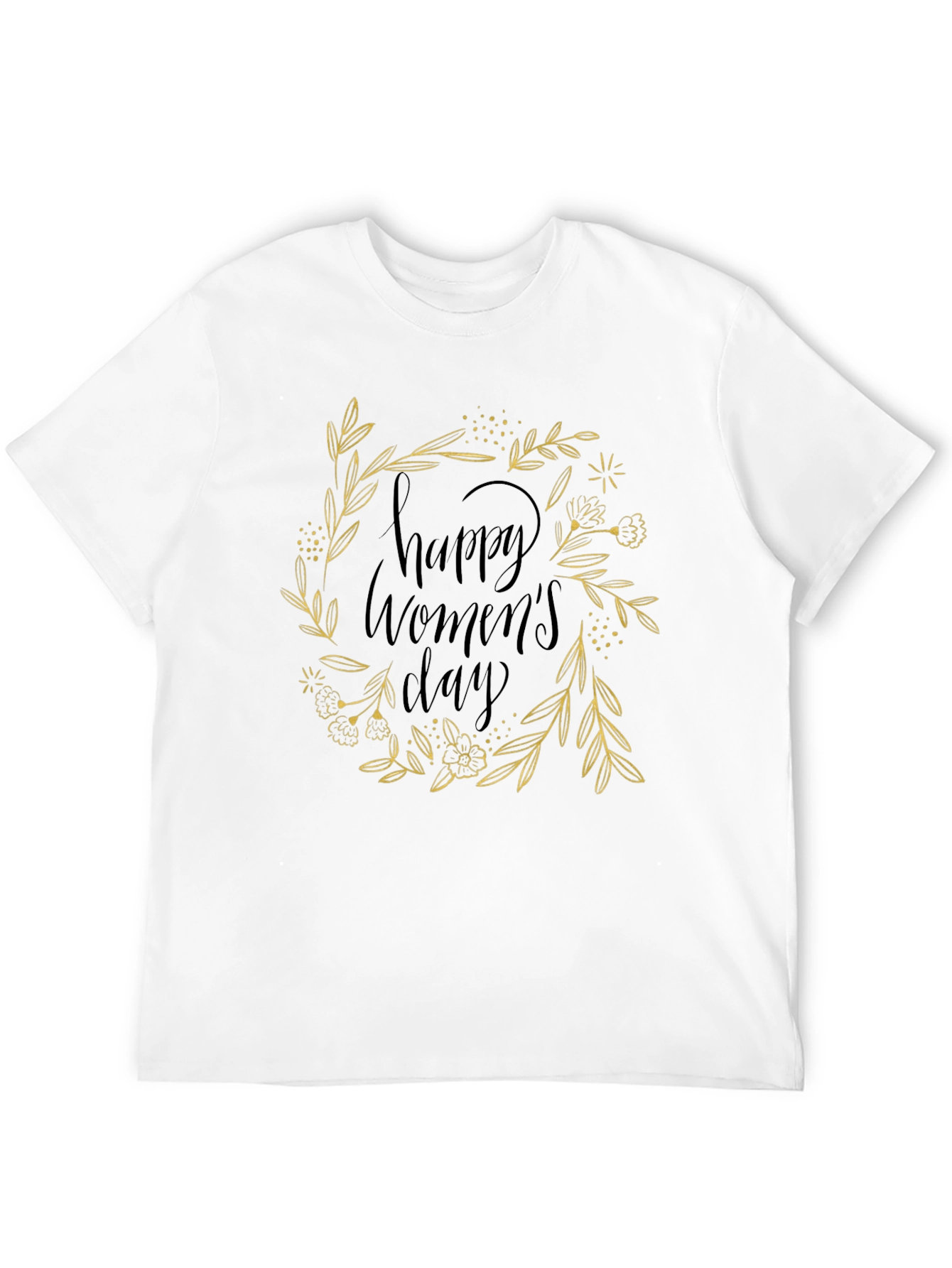 Happy Womens Day Black Graphic Tee