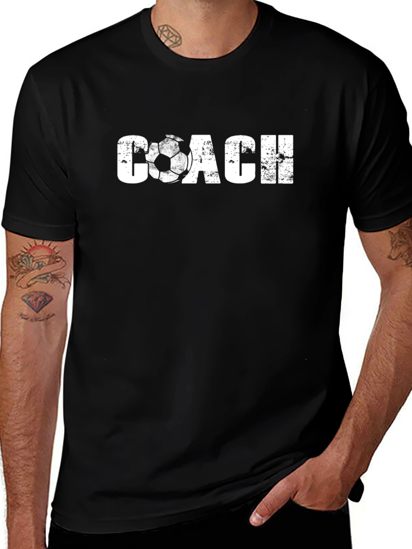 Soccer Coach T-Shirt - Distressed Graphic Tee