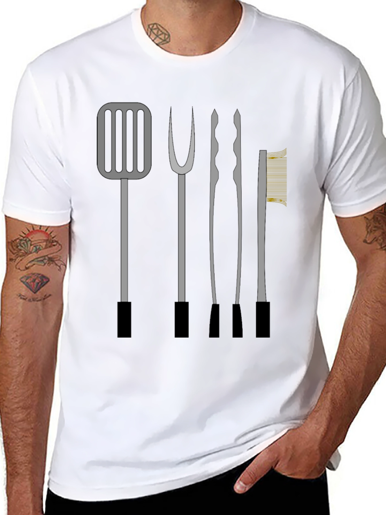 BBQ Tools Graphic Tee - Grilling Master T-Shirt