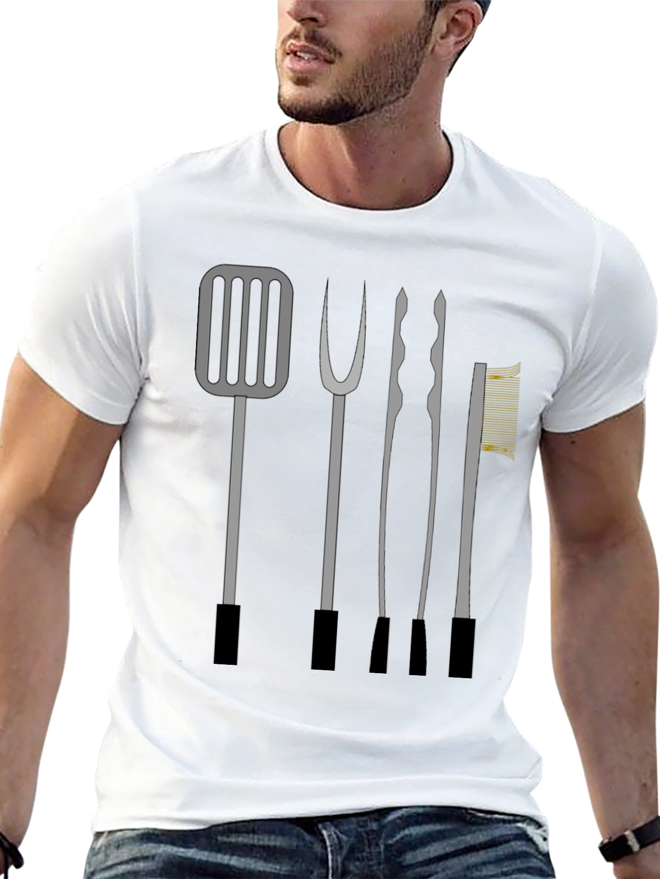 BBQ Tools Graphic Tee - Grilling Master T-Shirt